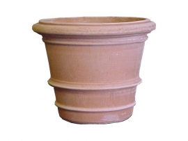 Handgemaakte Terracotta pot `Vaso Impruneto Lucca` Ø95xH73