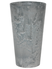 Duurzame composiet plantenbak taps toelopend 'Stone Art' | Gerecyclede plantenbak Ø 37 x H 70 cm