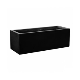 Rechthoekige Fiberstone plantenbak  L150 x B60 x H50 Kleur: Stone Black