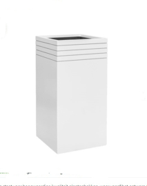 Design plantenbak 'Aston' L 38 x B 38 x H 75 cm (inclusief wielplateau en inzetbak)