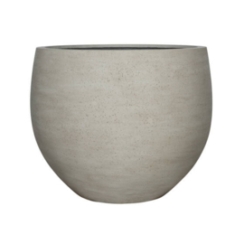 Ronde stonelook bloembak `Baltimore` Ø110.5 x H90.5 | Kleur: Beige Stonelook