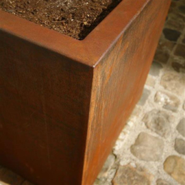 CorTenstaal plantenbak op wielen 'Premium' 150x50x50 cm