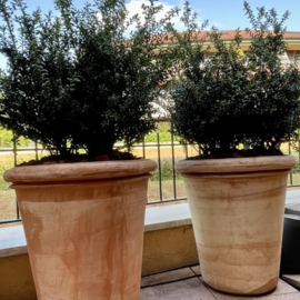 Handgemaakte Terracotta bloempot `Vaso Monica` Ø40xH43
