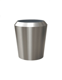 RVS plantenbak, facetvorm 'Royce' op ring Ø39 x H64cm