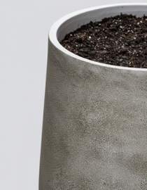 Fiberclay plantenbak 'Serenity' Alto | Kleur: Grey Brown |  Ø 35 x H 55 cm
