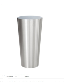 RVS plantenbak, conische vorm 'Panache' op ring Ø39 x H80cm