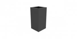 Aluminium plantenbak hoog `Rockefeller` 50x50x100 cm
