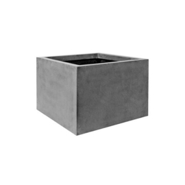 Vierkante stonelook plantenbak `Michigan` Afmeting: L90 x B90 x H60 | Kleur: Grey Stonelook