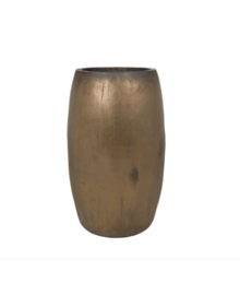 Keramiek plantenbak  'Verla' goudkleurig Ø55 x H90 cm