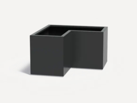 Aluminium plantenbak L-vorm 'Horba' 100x100x60 cm