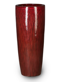 Keramiek plantenbak 'Umi'   glazuurlaag rood  Ø46 x H90 cm