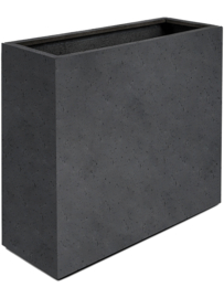 Stonelook plantenbak op wielen 'Byron' | antraciet L 95 x B 34 x H 90 cm