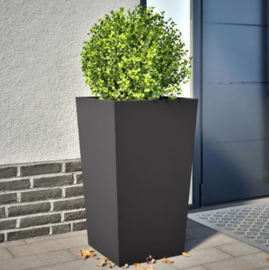 Aluminium plantenbak taps uitlopend 'Fortis' 40x40x80 cm