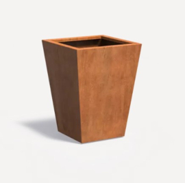 Cortenstaal plantenbak taps 'Fortis' 60x60x80 cm
