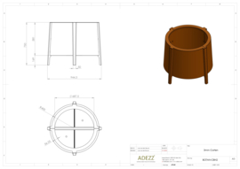 CorTenstaal design plantenbak 'Molar' Ø80 x H75 cm