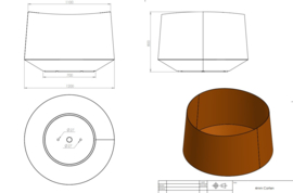 Aluminium design plantenbak 'Zemro' Ø 120 × H 80 cm