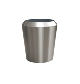RVS plantenbak, facetvorm 'Royce' op ring Ø48 x H54cm
