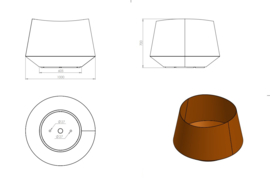 Aluminium design plantenbak 'Zemro' Ø 100 × H 70 cm