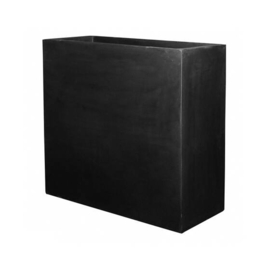 Rechthoekige Fiberstone plantenbak L100 x B45 x H100 cm. Kleur: Stone Black