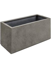 Stonelook plantenbak op wielen 'Byron' | betonlook L 90 x B 40 x H 40 cm