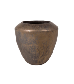 Keramiek plantenbak  'Verla' goudkleurig Ø50 x H50 cm