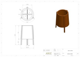 CorTenstaal design plantenbak 'Molar' Ø60 x H100 cm