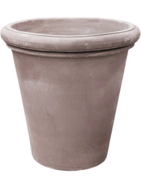 Handgemaakte Terracotta bloempot `Vaso Monica` grijs Ø60xH63