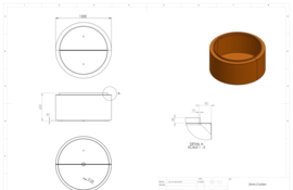 CorTenstaal design plantenbak rond 'Todom' Ø120 x H60 cm