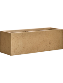 Langwerpige Fiberclay plantenbak 'Rainfall' | kleur: Brown Beige | L 70 x B 23 x H 23 cm