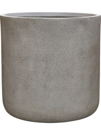 Fiberclay plantenbak 'Serenity' Cilinder | Kleur: Grey Brown |  Ø 53 x H 52 cm