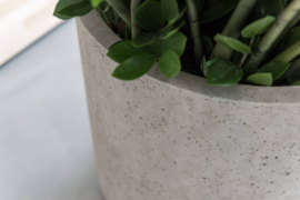 Ronde stonelook bloembak `Denver` Ø73 x H69.5 | Kleur: Beige Stonelook