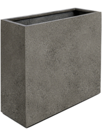 Stonelook plantenbak op wielen 'Byron' | betonlook L 80 x B 30 x H 68 cm