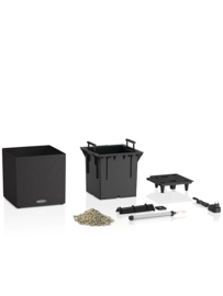 Stonelook plantenbak Graphite met verlichting + bewateringssysteem 40x40x41 cm