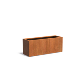 CorTenstaal plantenbak op wielen 'Premium' 150x50x60 cm