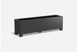 Aluminium plantenbak langwerpig 'Border op poten' 200x50x60 cm