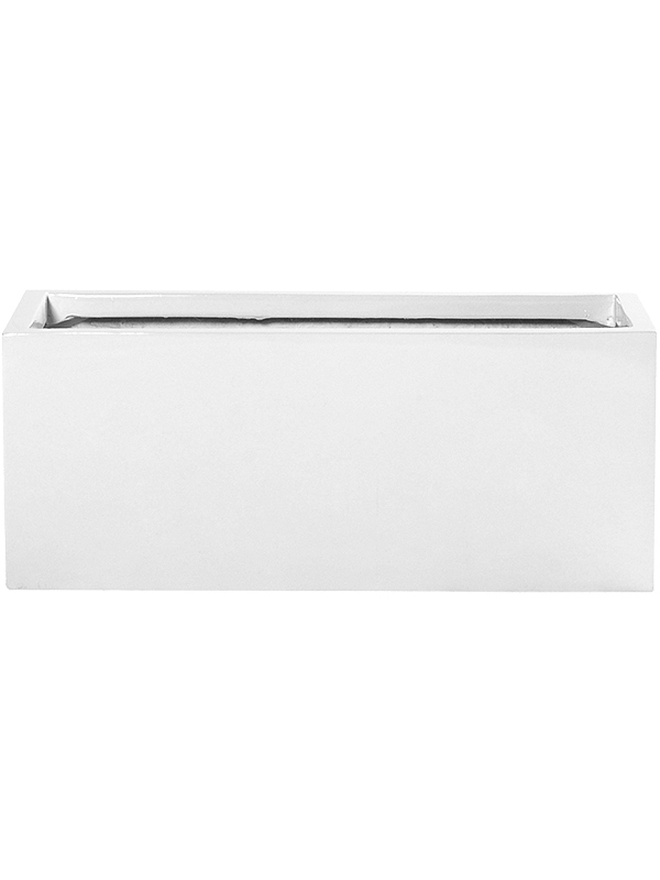Hoogglans polyester plantenbak langwerpig 'Mirror' 50x20x20 cm