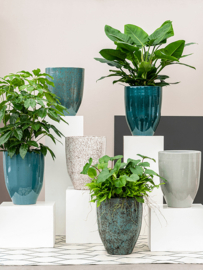 Keramiek plantenbak 'Milou' Active Green  Ø38 x H50 cm