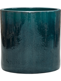 Keramiek plantenbak 'Florine' Petrol Green hoogglans  Ø40 x H40 cm