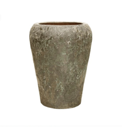 Keramiek plantenbak gemeleerd jade lava Ø58 x H83 cm