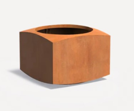 CorTenstaal plantenbak 'Lorix' 80x80x60 cm