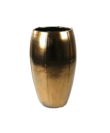Keramiek plantenbak 'Felice'  glanzend goud Ø43 x H74 cm