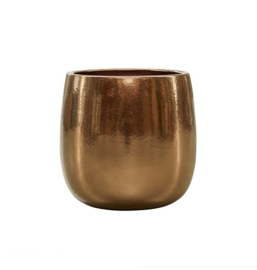 Keramiek schaal 'Illy'  glanzend goud Ø43 x H43 cm