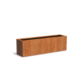 CorTenstaal plantenbak op wielen 'Premium' 200x50x60 cm
