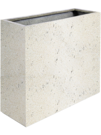 Stonelook plantenbak op wielen 'Byron' | antiek wit L 80 x B 30 x H 68 cm