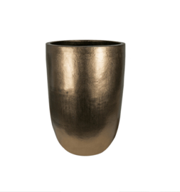 Keramiek schaal 'Frédérique'  glanzend goud Ø52 x H79 cm