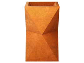 Cortenstaal design plantenbak 'Geomar L' 60×60×110 cm