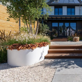 Aluminium plantenbak `Ovali`zonder bodem L 120 x B 80 x H 60 cm
