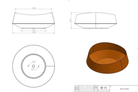 Aluminium design plantenbak 'Zemro' Ø 120 × H 45 cm