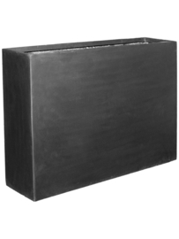 Rechthoekige Fiberstone plantenbak  L124 x B33 x H90 Kleur: Stone Black