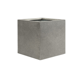 Stonelook plantenbak op wielen 'Byron' |  betonlook L 60 x B 60 x H 60 cm
